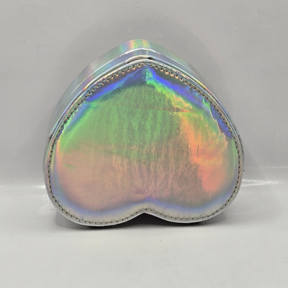 Cupcakes and Cashmere Jewelry Heart Box Organizer Holographic Silver - Picture 10 of 15